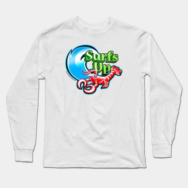 Surf n Turf Long Sleeve T-Shirt by dinoneill